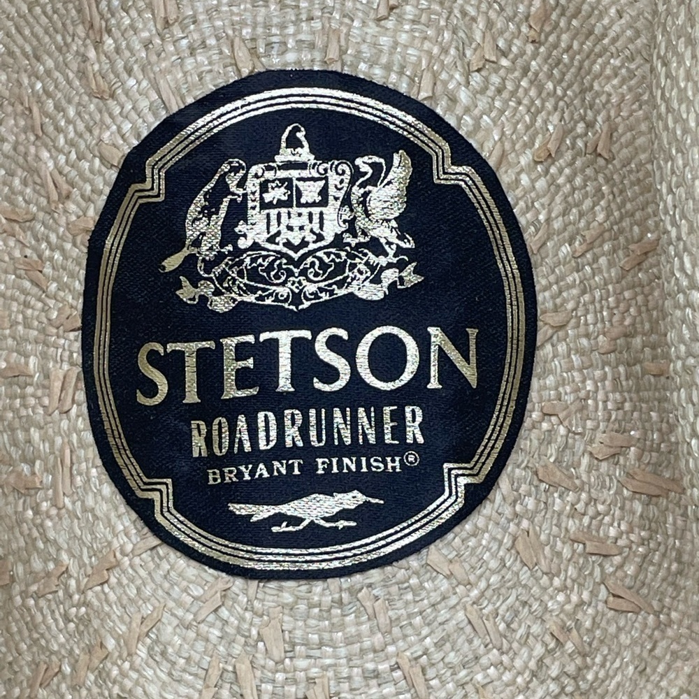 Unisex Stetson Vintage Roadrunner Straw Hat size 6 3/4‌‌ - Picture 7 of 11